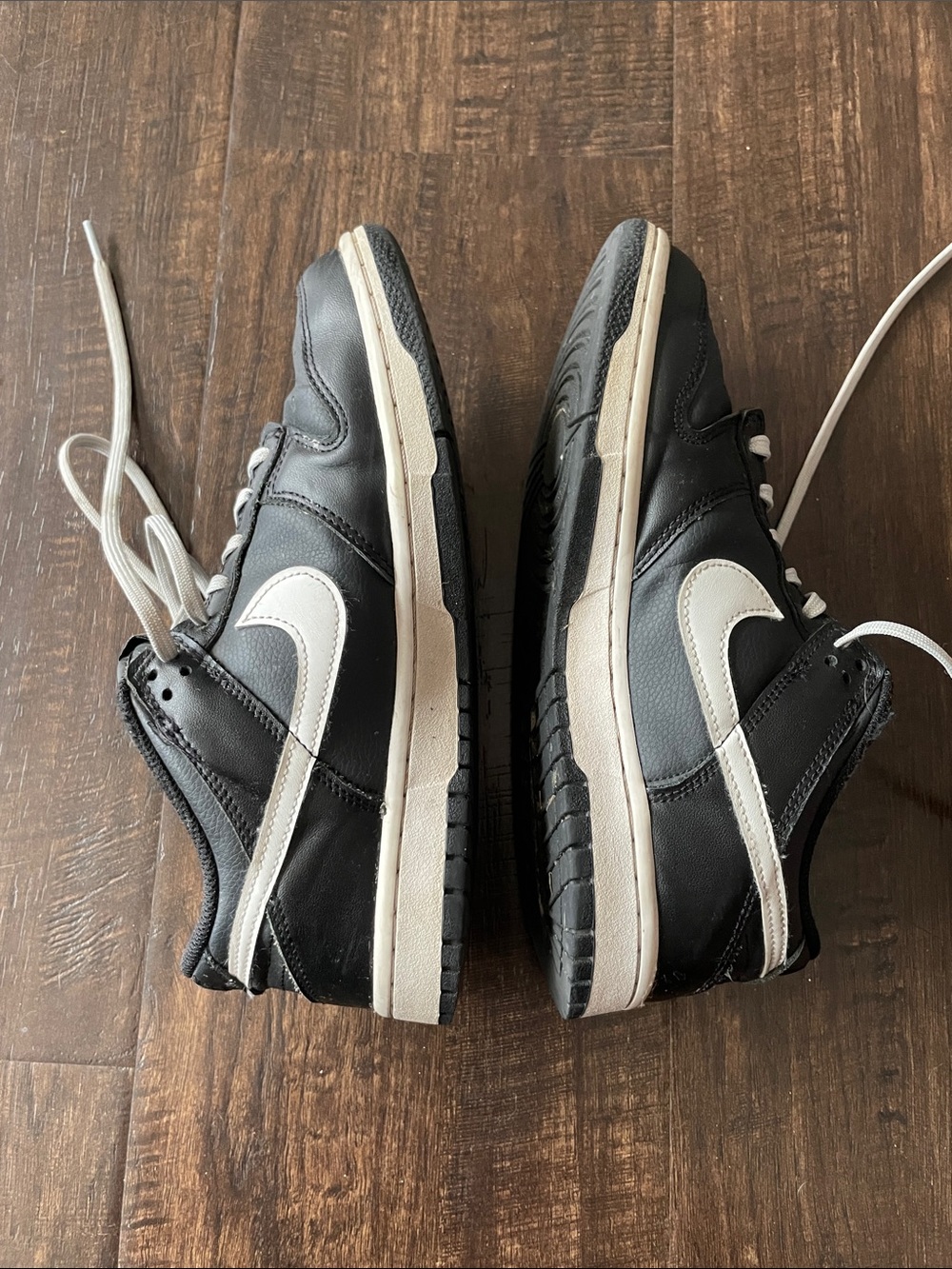 Nike Men’s Black and White High-Top Sneakers Sz 7Y